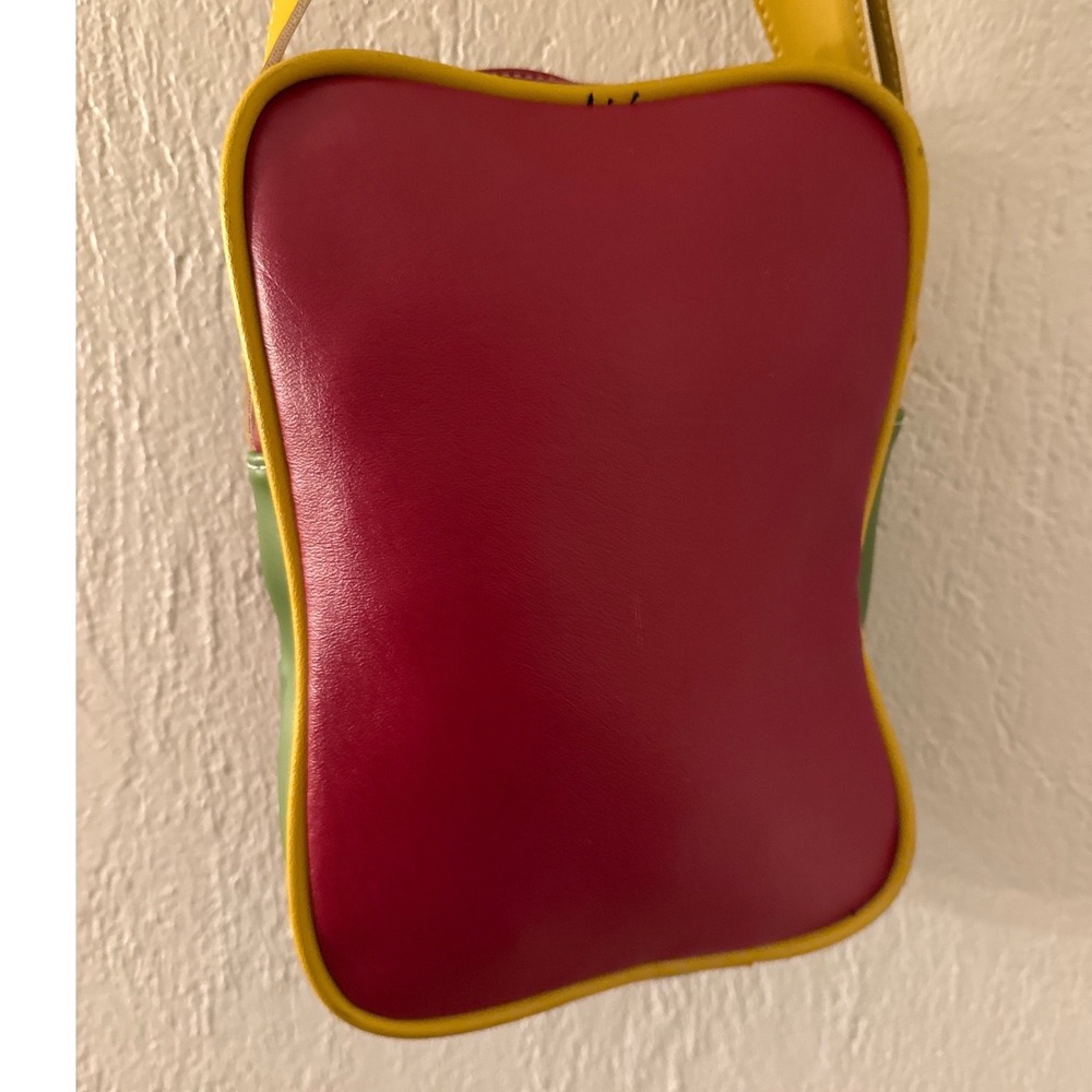 Paul Frank Human Code Dog Crossbody Bag Made in USA Colorblock Retro Messenger - Picture 5 of 10